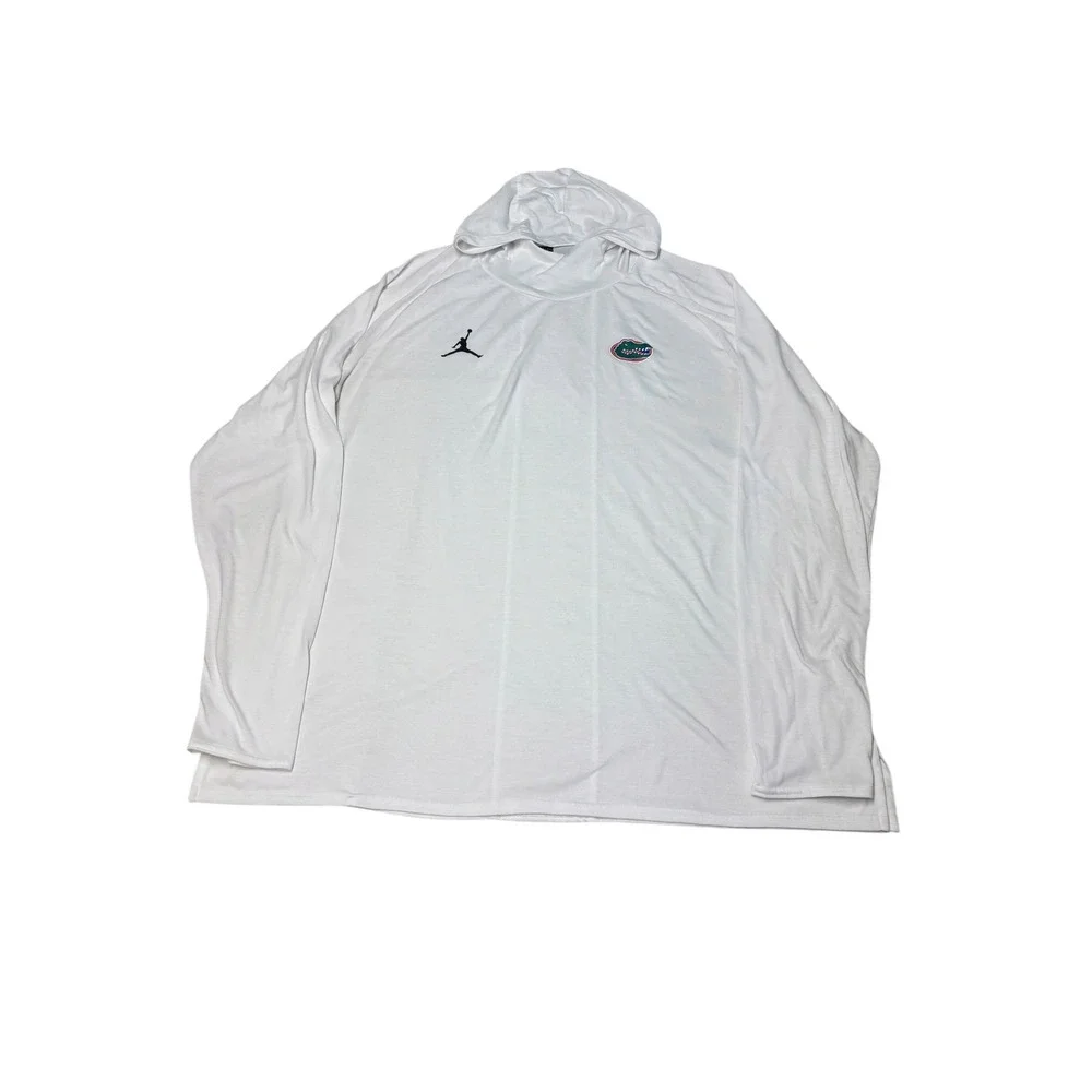 Jordan Florida Gators Dri-FIT Hooded T-Shirt Mens 2XL White  Long Sleeve